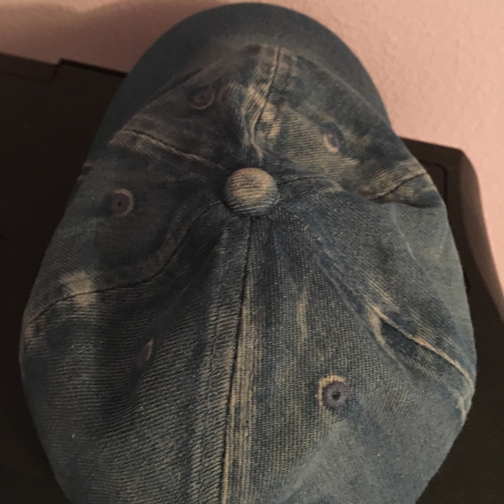 Denim Hello Baseball Cap - Picture 3 of 5